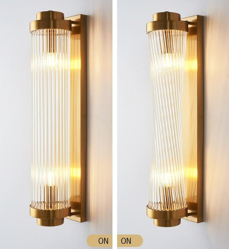 Modern Glass Column Wall Sconce