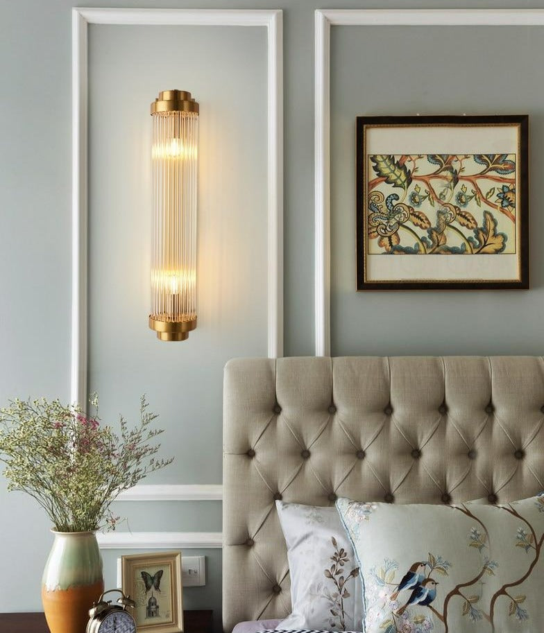 Modern Glass Column Wall Sconce