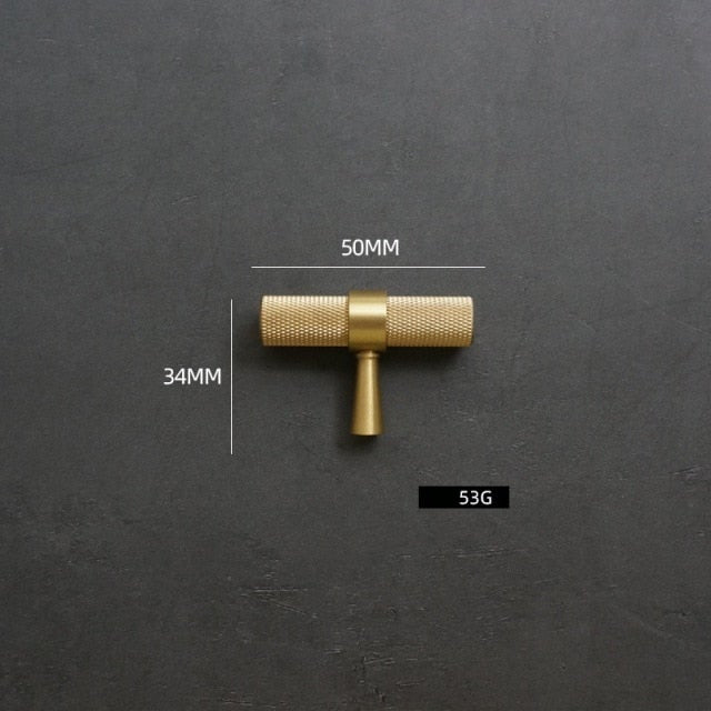 Modern Textured Brass Cabinet and Drawer Handles