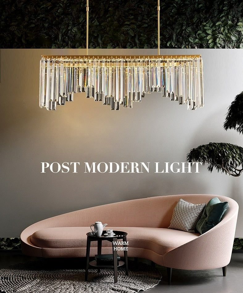 Zina - Modern Glass Crystal Chandelier