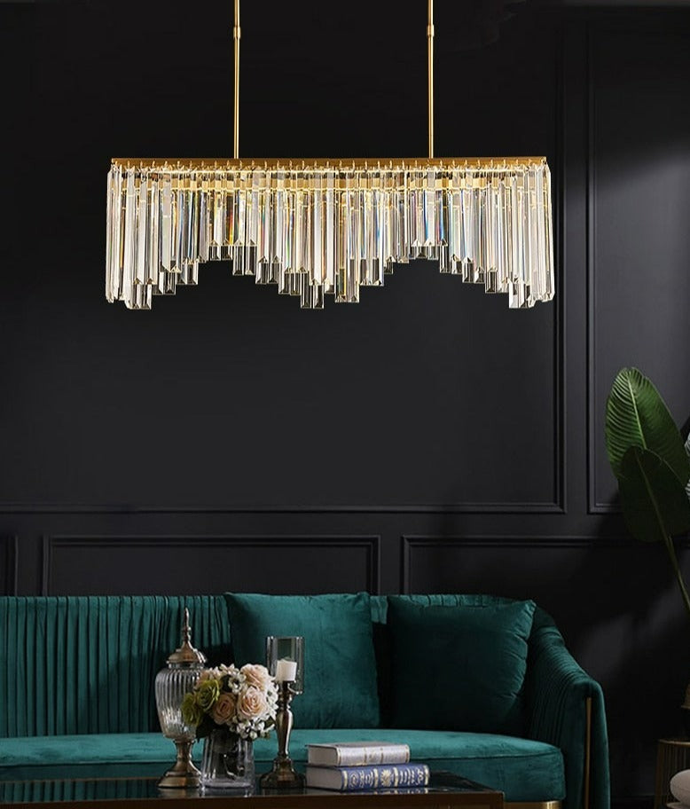 Zina - Modern Glass Crystal Chandelier