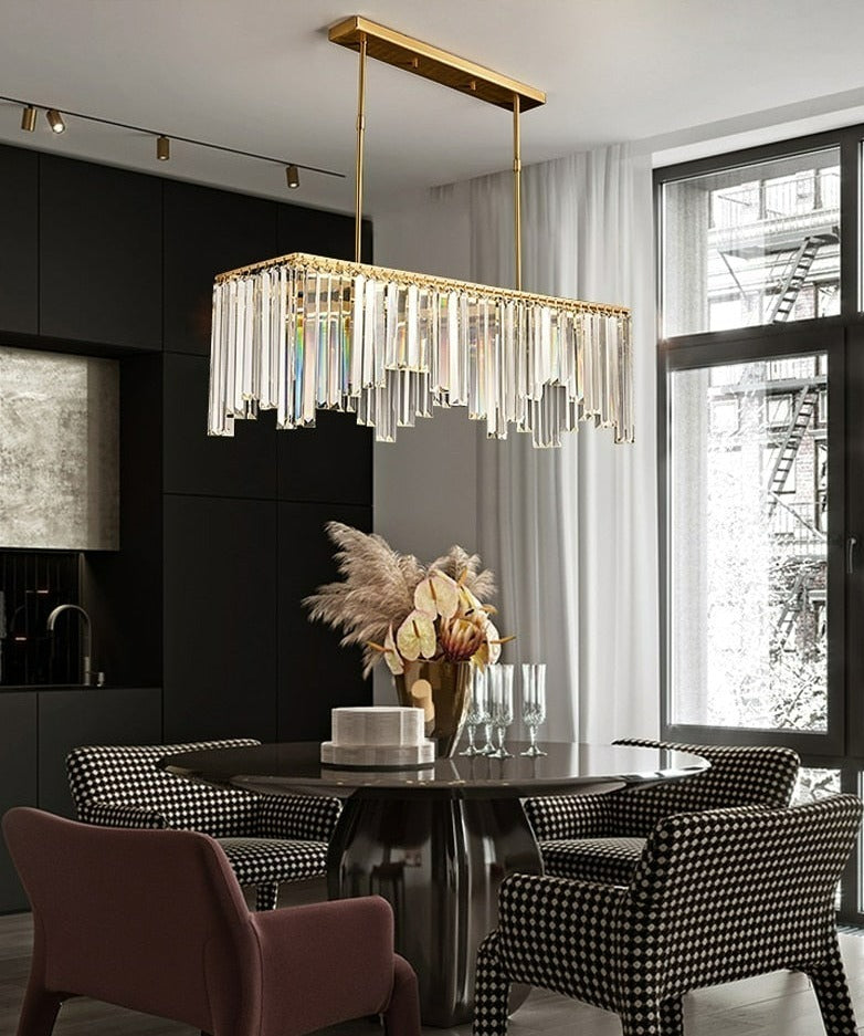 Zina - Modern Glass Crystal Chandelier