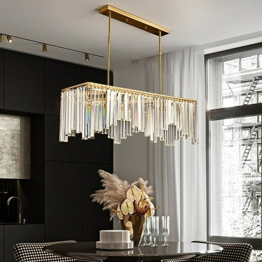 Zina - Modern Glass Crystal Chandelier