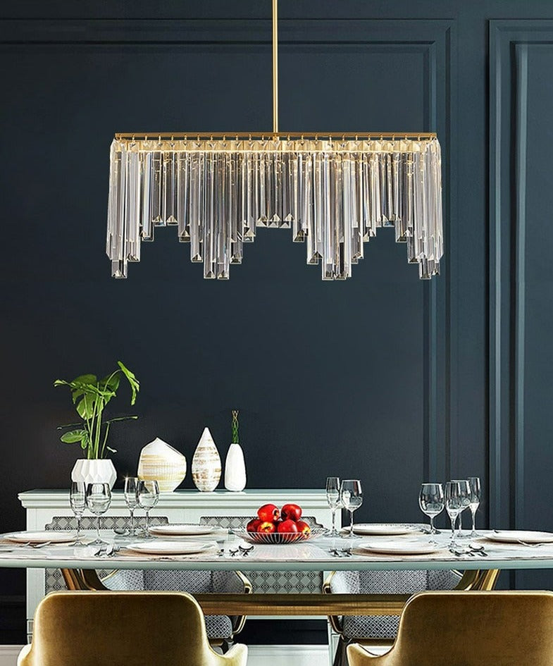 Zina - Modern Glass Crystal Chandelier