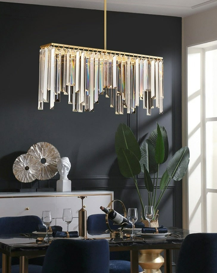 Zina - Modern Glass Crystal Chandelier