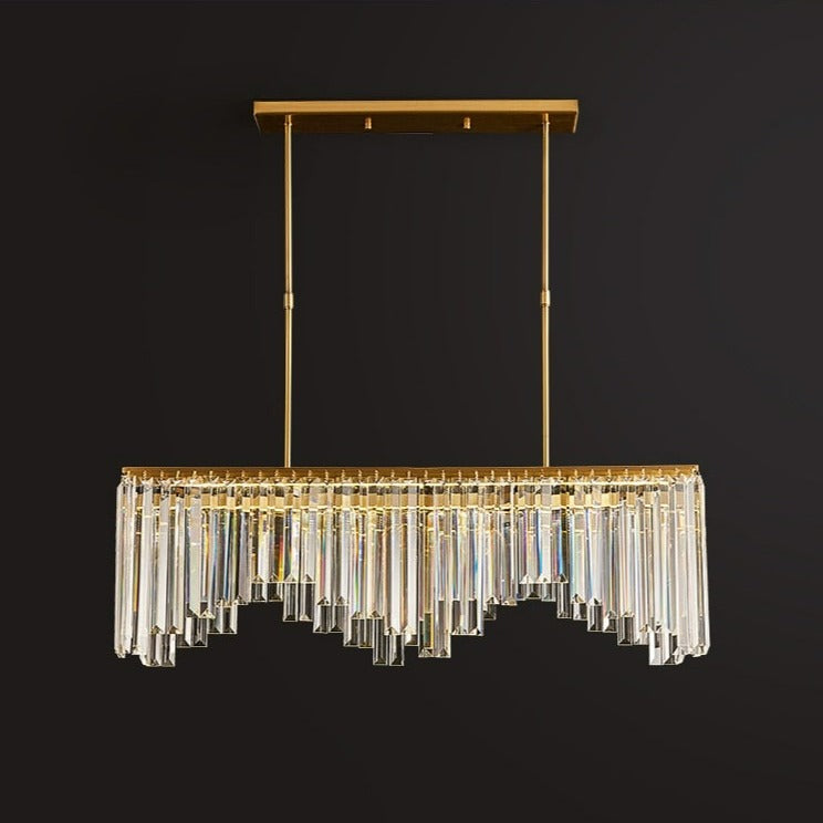 Zina - Modern Glass Crystal Chandelier