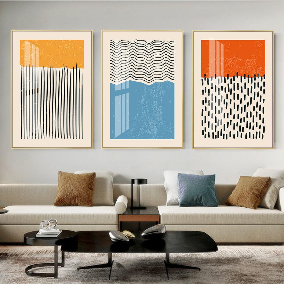 Modern Elements Abstract Geometric Line Shapes Art Print