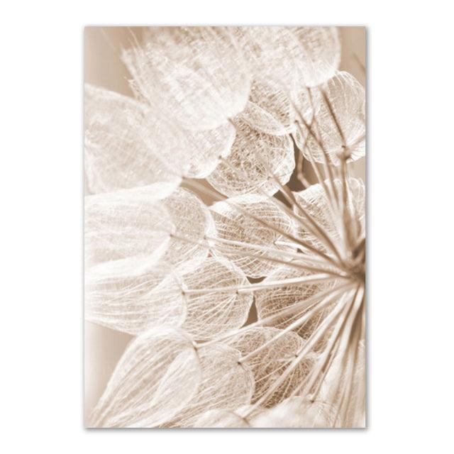 Beige Grass Boho Wall Art Canvas