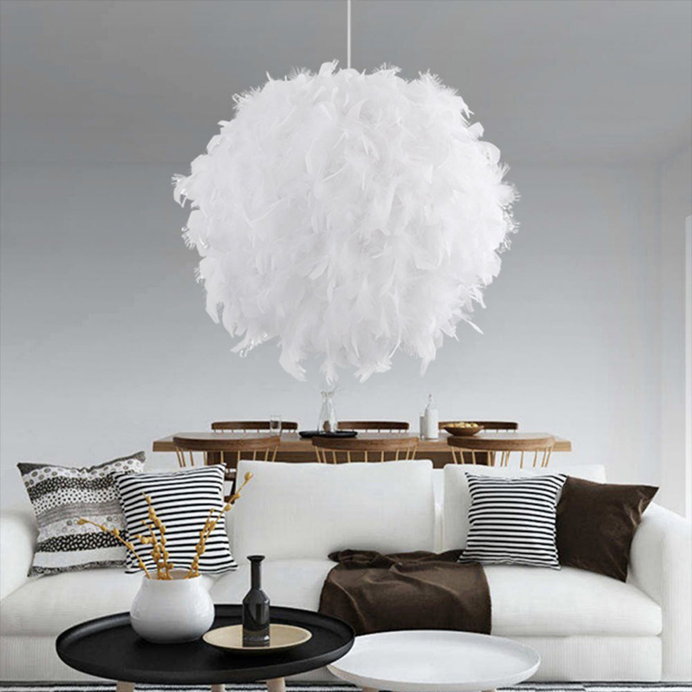 Modern Pendant Feather Chandelier Lamp