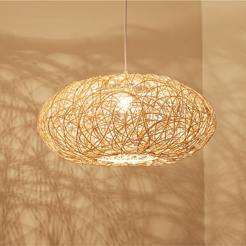 Modern Pendant Vortex Rattan Light