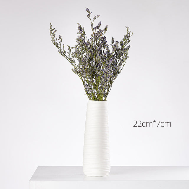 White Ceramic Nordic Flower Vase