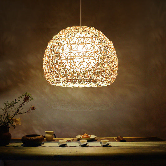 Vortex Nordic Rattan Pendant Light