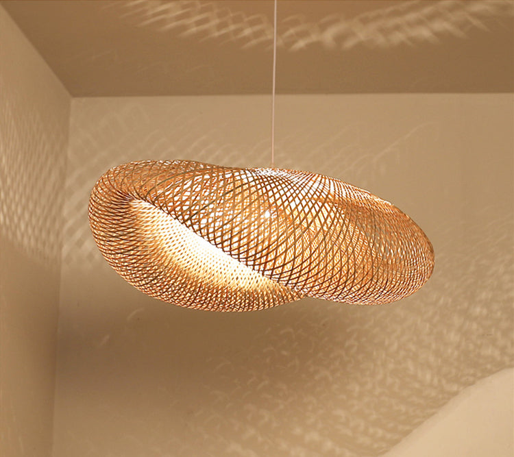 Woven Bamboo Pendant Light