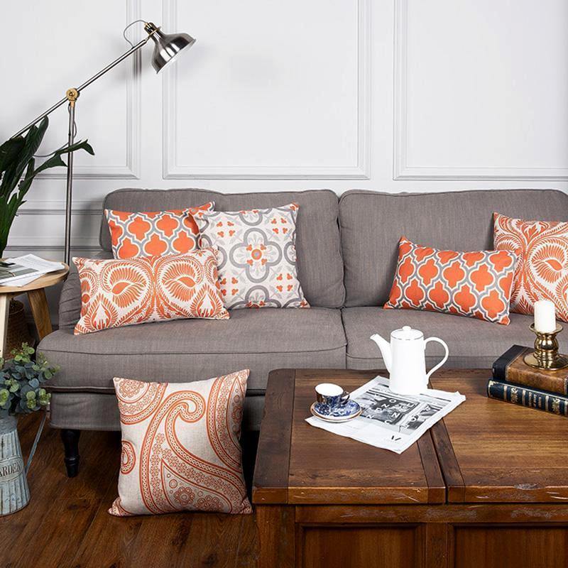 Red Orange Vintage Cushions - Nordic Side - 