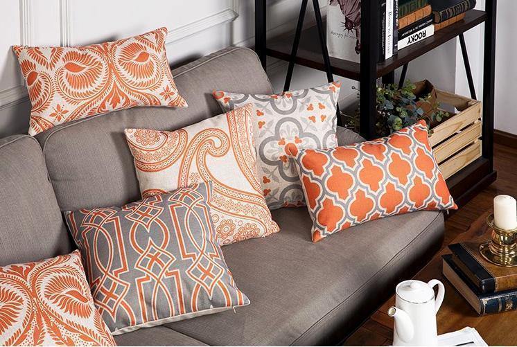 Red Orange Vintage Cushions - Nordic Side - 