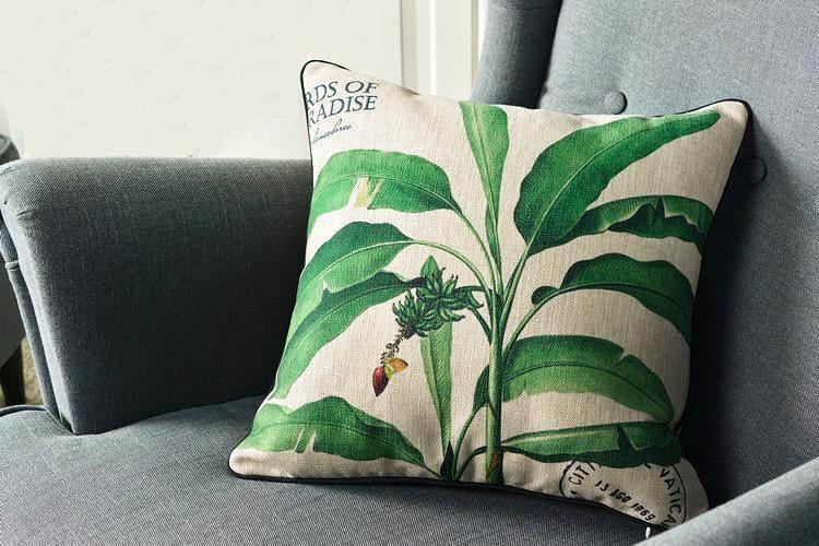 Tropic Leaf with Floral Cushion Cover - Nordic Side - 