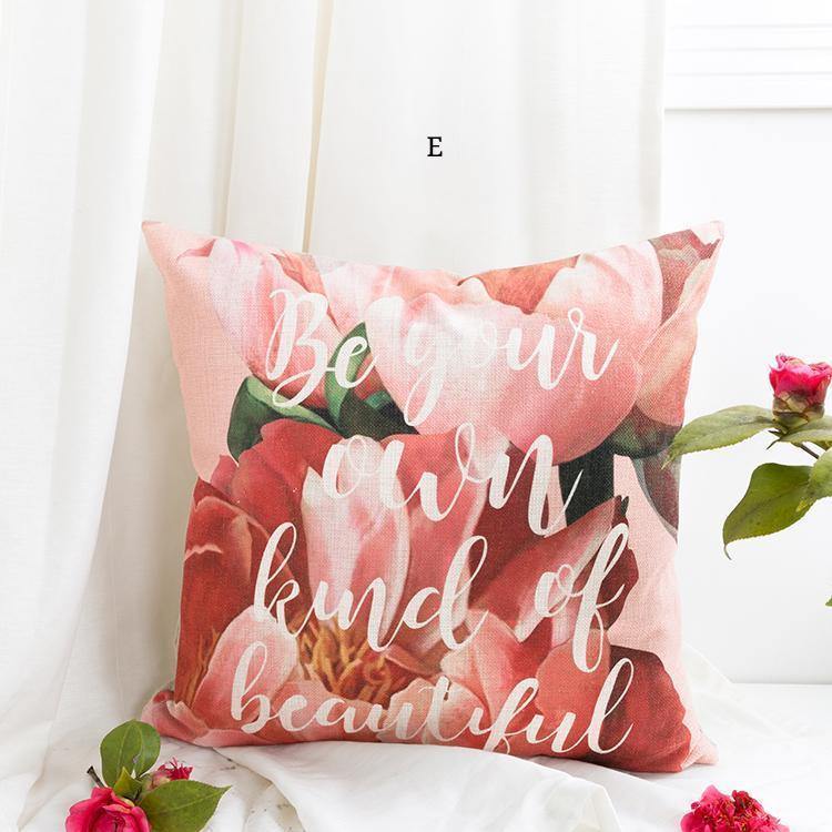 Peony with Letter Cushions - Nordic Side - 