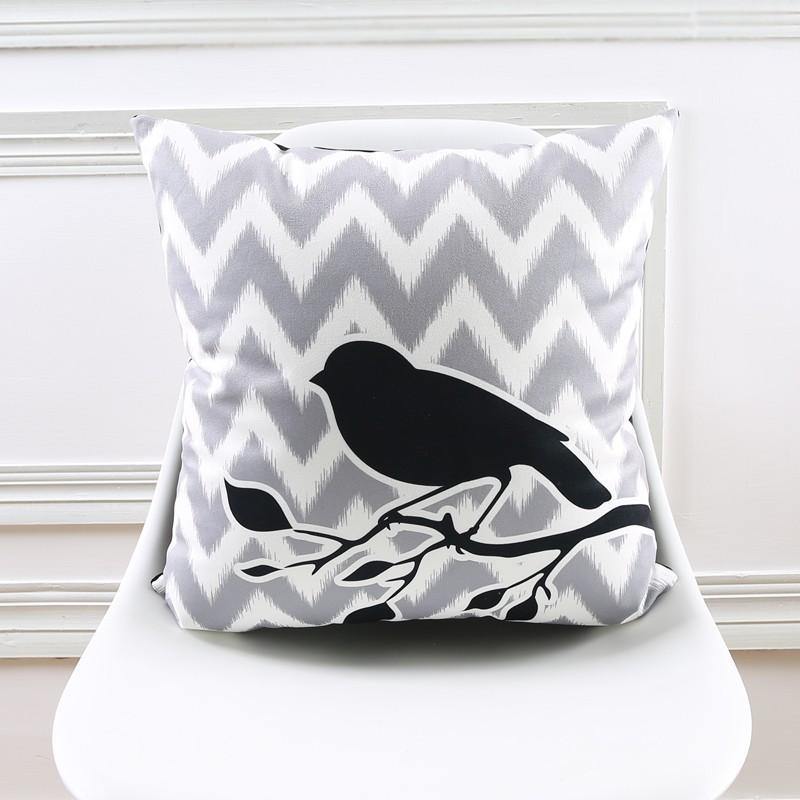 B&W Velvet Vintage Cushion - Nordic Side - 