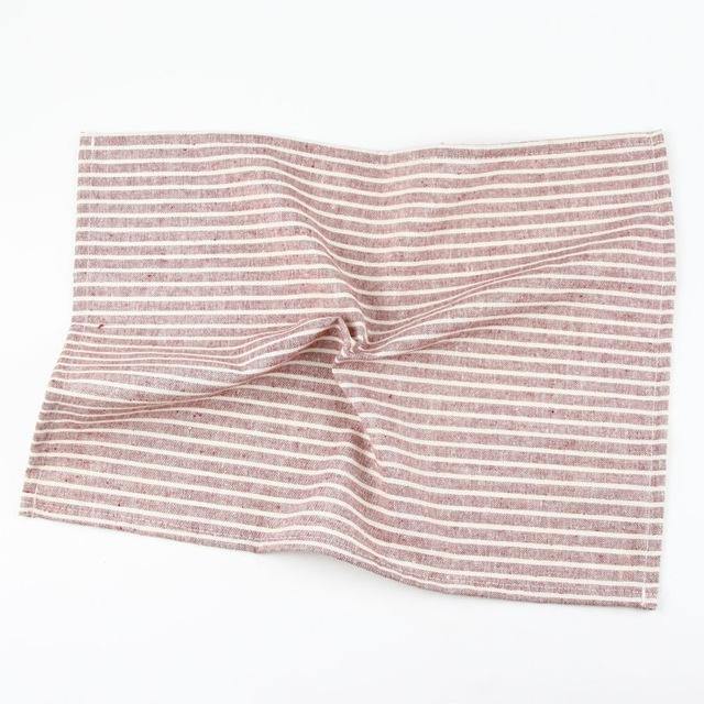 30x40cm Striped Cotton Linen Tablemat - Nordic Side - 