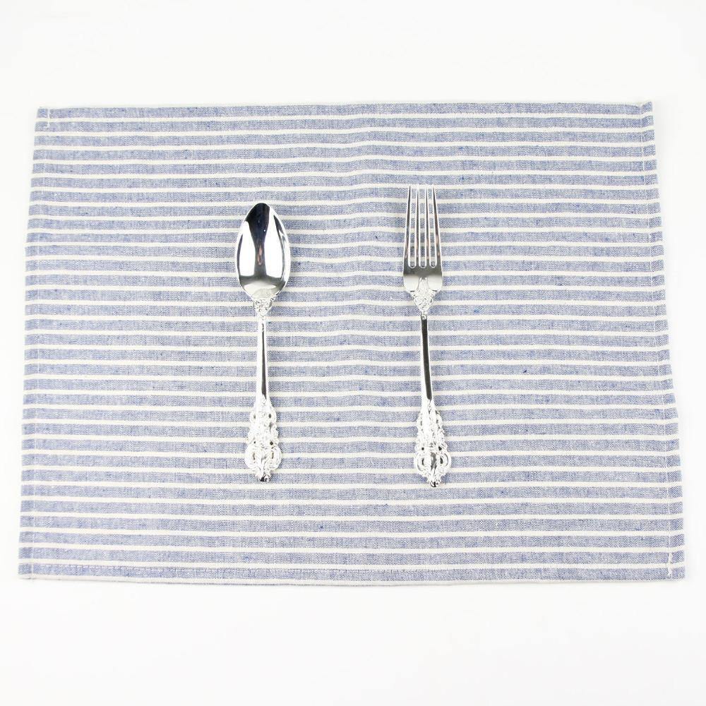 30x40cm Striped Cotton Linen Tablemat - Nordic Side - 