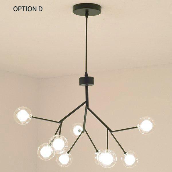 Post Modern Black Iron Chandelier - Nordic Side - 