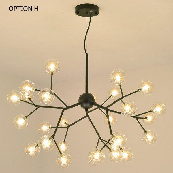 Post Modern Black Iron Chandelier - Nordic Side - 