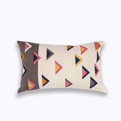 Geometry Embroidered Cushion - Nordic Side - 