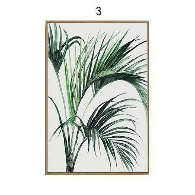 Watercolour Green Palms - Nordic Side - 