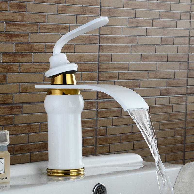 Ames - Vintage Brass Waterfall Faucet - Nordic Side - 09-11, bathroom, bathroom-collection, bathroom-faucet, fab-faucets, faucet, feed-cl0-over-80-dollars, kitchen, kitchen-faucet, modern, mo