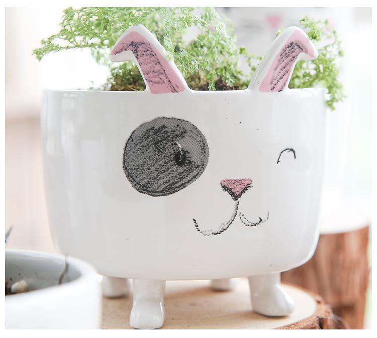 Animal Face Ceramic Vases - Nordic Side - 