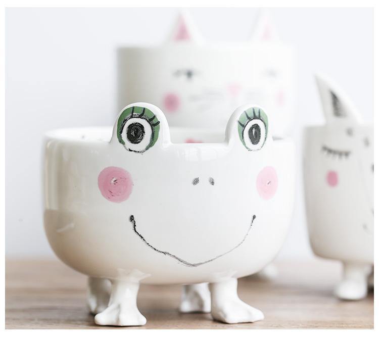 Animal Face Ceramic Vases - Nordic Side - 