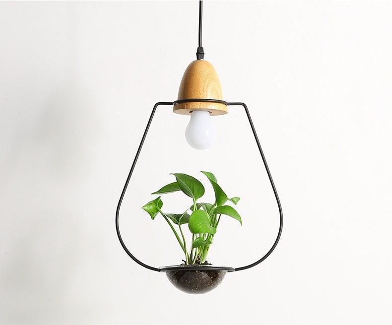 Zox - Modern Nordic Iron Pendant Planter Lamp - Nordic Side - 01-28, best-selling-lights, feed-cl0-over-80-dollars, hanging-lamp, lamp, light, lighting, lighting-tag, modern, modern-lighting,