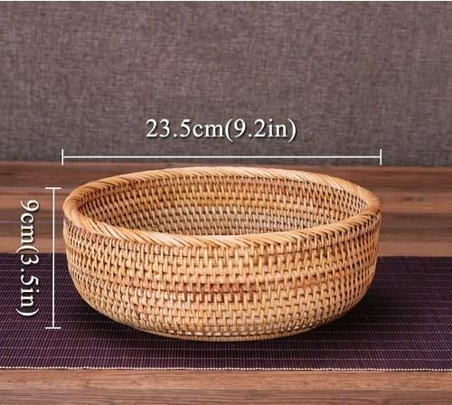 Handwoven Round Basket - Nordic Side - 