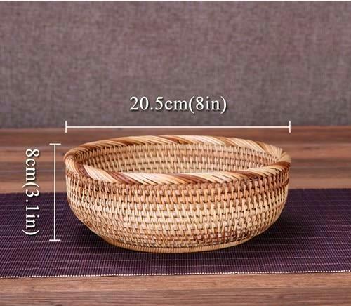 Handwoven Round Basket - Nordic Side - 