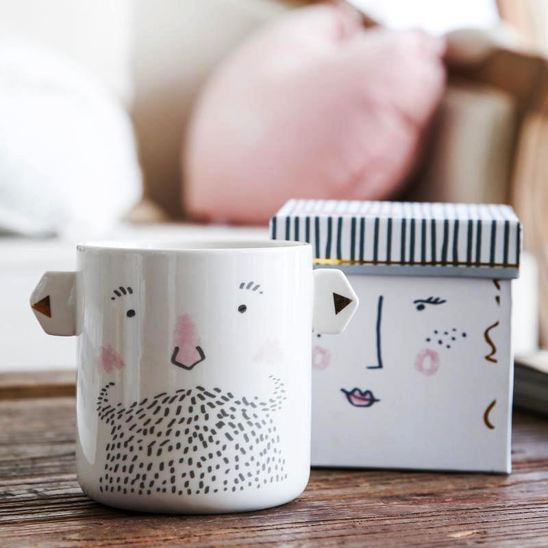 Gift Milk Mug for Couple - Nordic Side - 