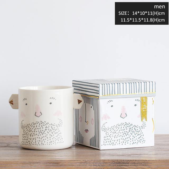 Gift Milk Mug for Couple - Nordic Side - 