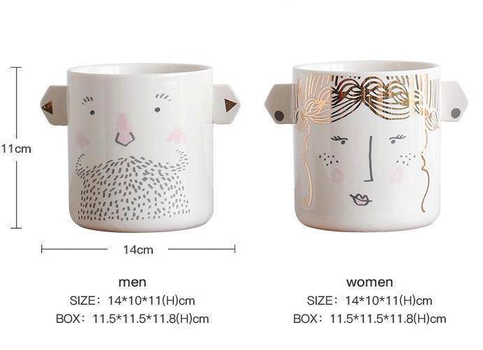 Gift Milk Mug for Couple - Nordic Side - 