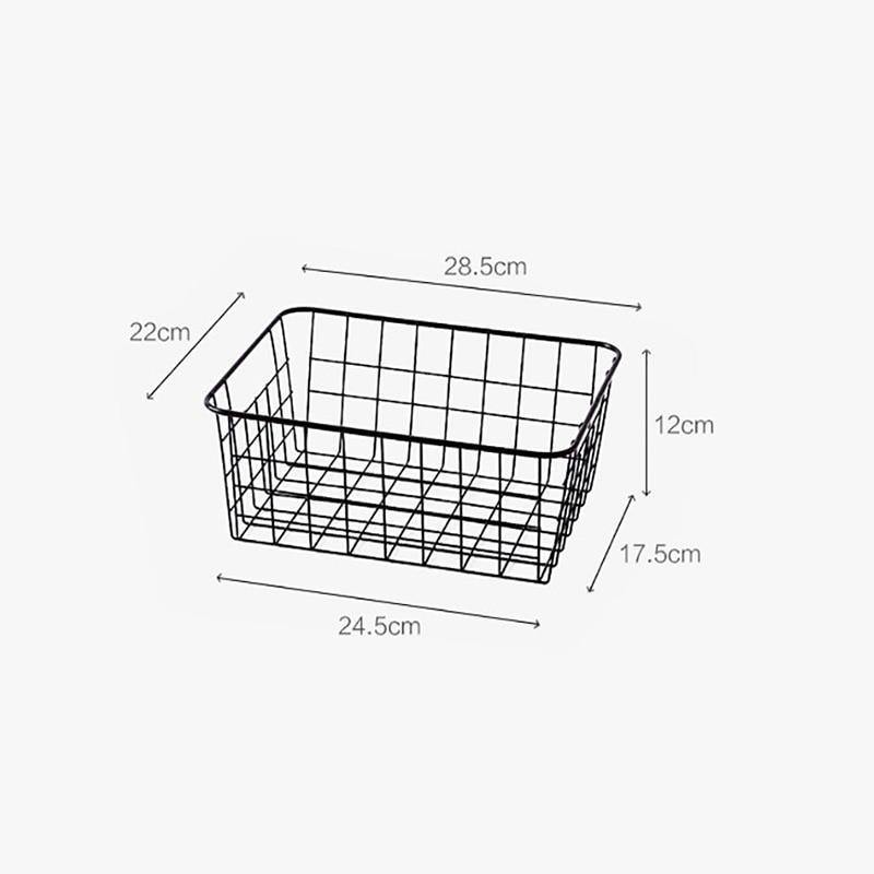 Simple Iron Square Basket - Nordic Side - 