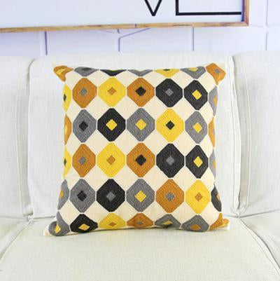 Vintage Embroidered Pattern Cushion - Nordic Side - 