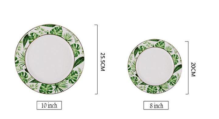 Gold Rim Green Tableware - Nordic Side - 