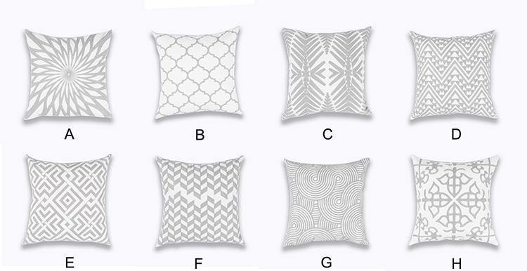 Grey Classic Embroidery Cushions - Nordic Side - 