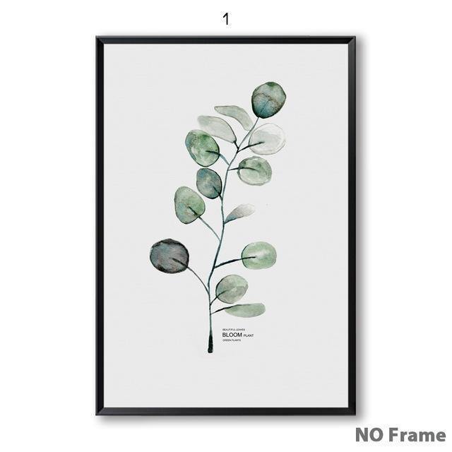 Watercolor Blooming Green Wall Art - Nordic Side - 