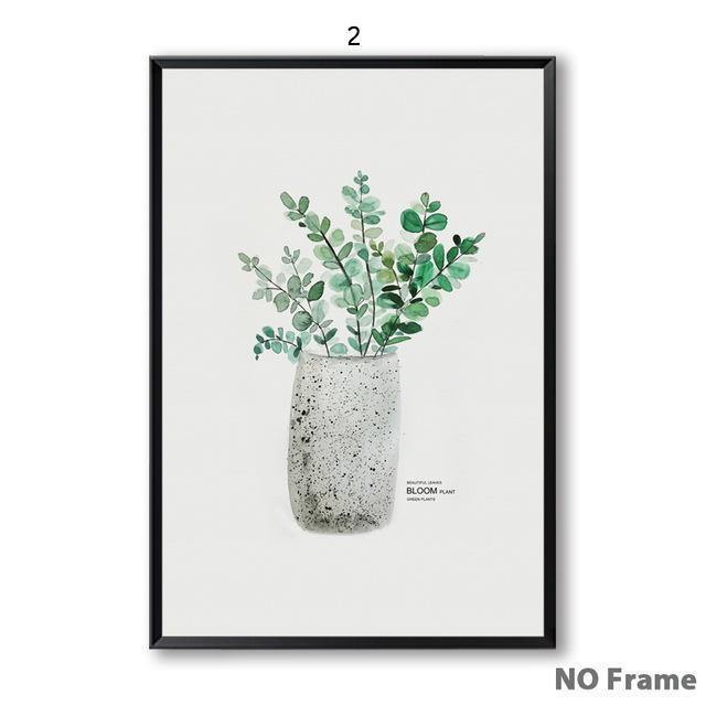 Watercolor Blooming Green Wall Art - Nordic Side - 