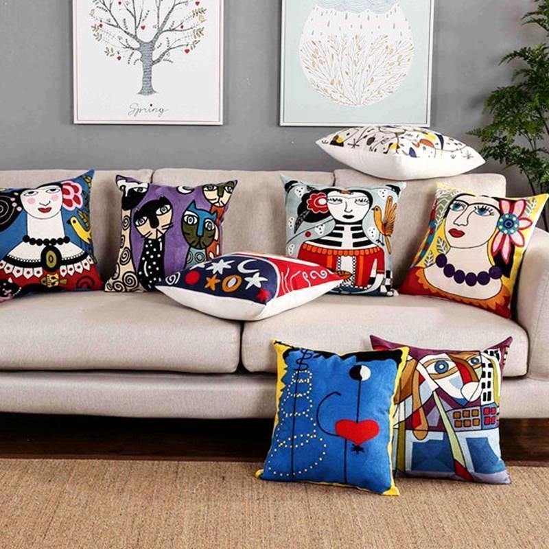 Portrait Embroidery Cushion - Nordic Side - 