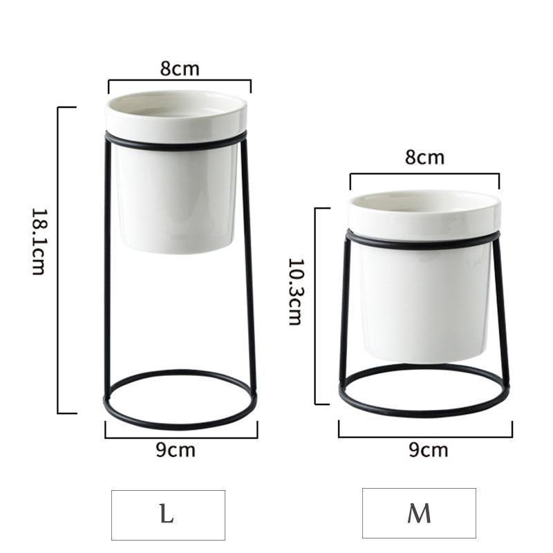 Clear Ceramic Vases - Nordic Side - 