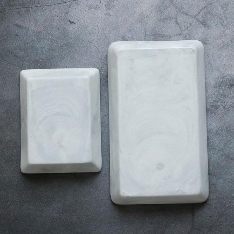 Marble Square Plate - Nordic Side - 