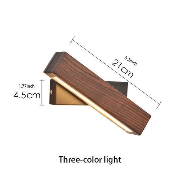 Rotatable Wooden Wall Light - Nordic Side - 