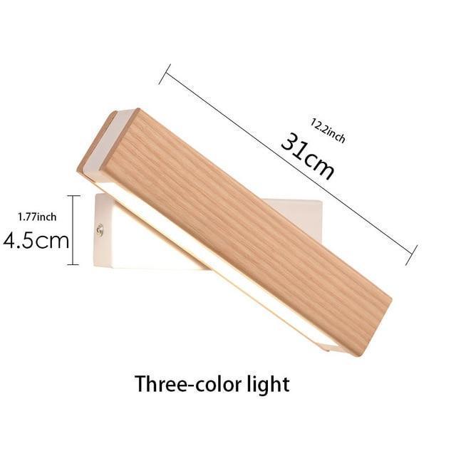 Rotatable Wooden Wall Light - Nordic Side - 