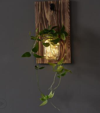 Jinx - Wall Mounted Fairy Light Mason Jar - Nordic Side - 02-05, best-selling-lights, lamp, light, lighting, lighting-tag, modern-lighting, wall-lamp