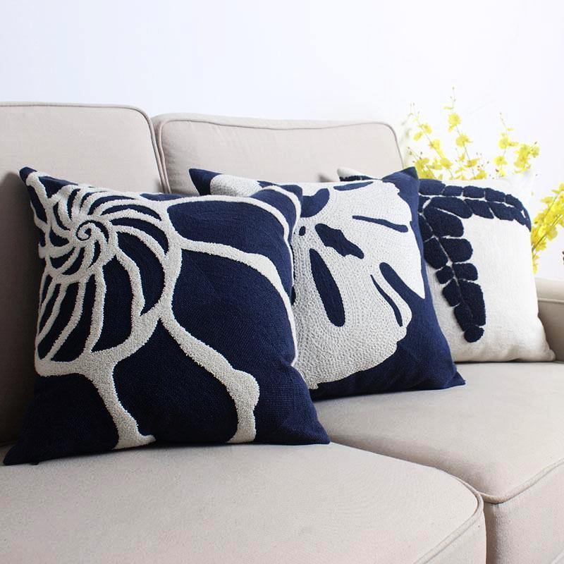 Embroidered Marine Cushions - Nordic Side - 